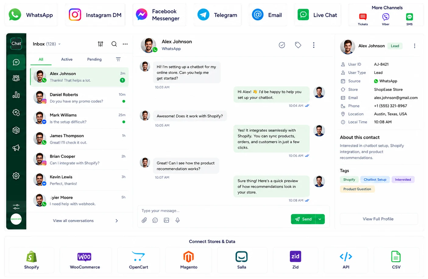 CHAT Devad.io Dashboard