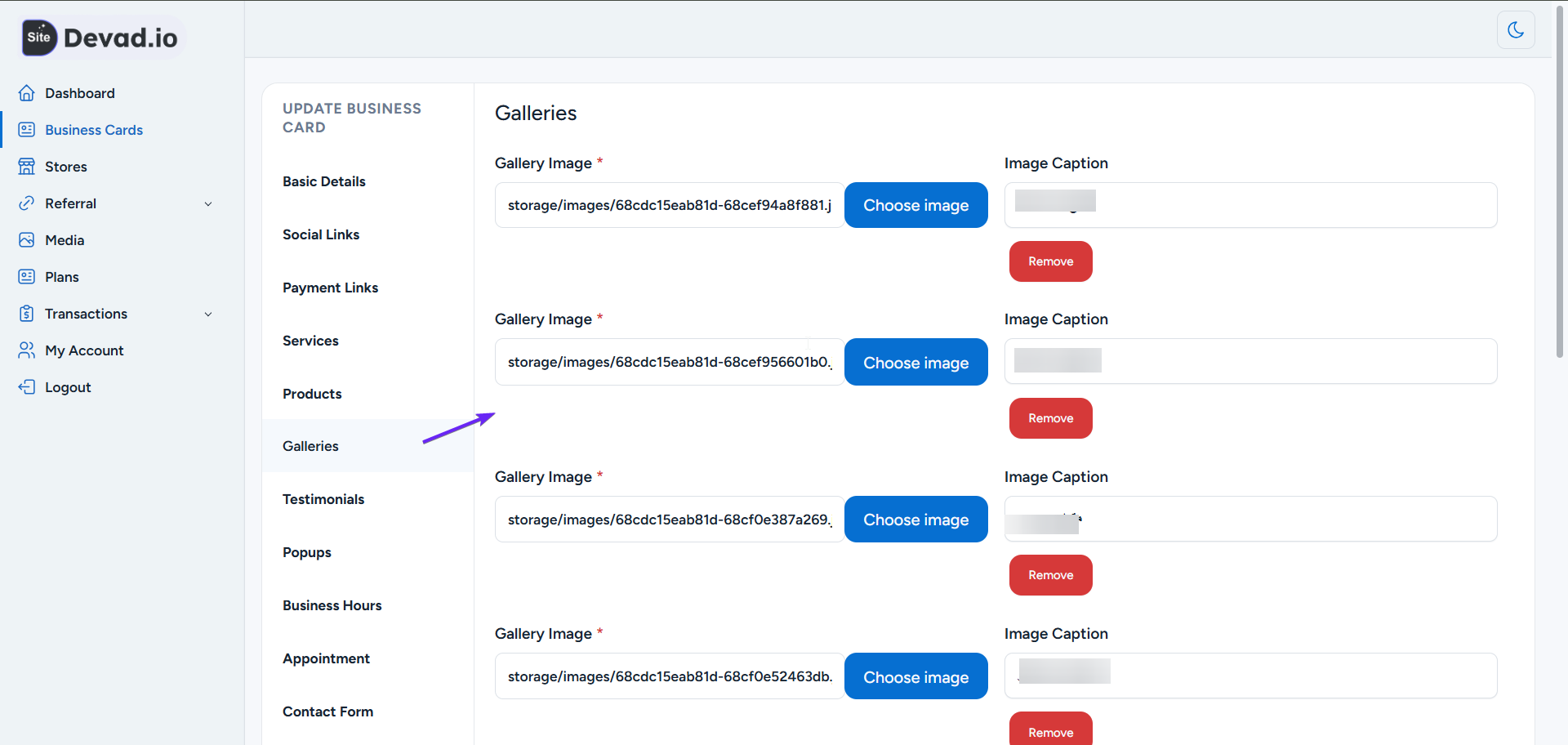 Site.devad .io Gallery