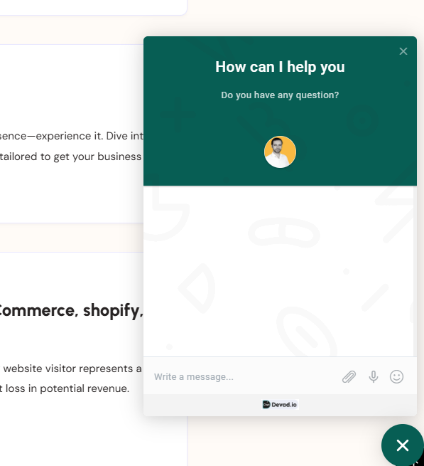 Live CHAT Widget example 