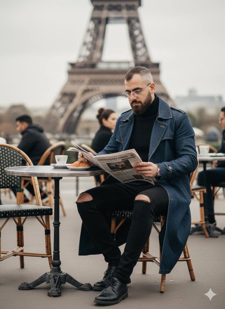 Man Is Reading Newspaper