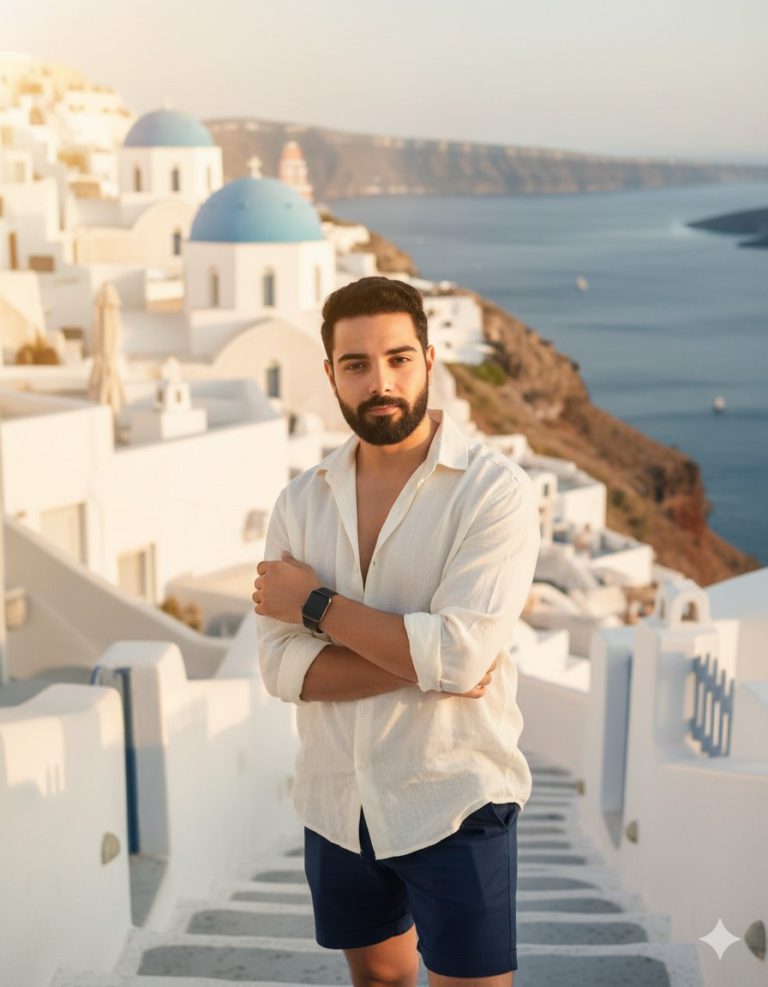 On The Stairs In Front Of The Sea